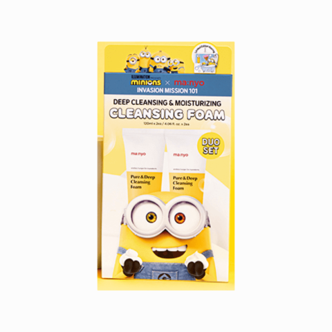 ma:nyo X Minions Limited Edition Pure & Deep Cleansing Foam 120ml Duo Set Package